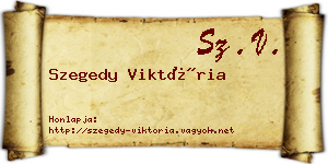 Szegedy Viktória névjegykártya